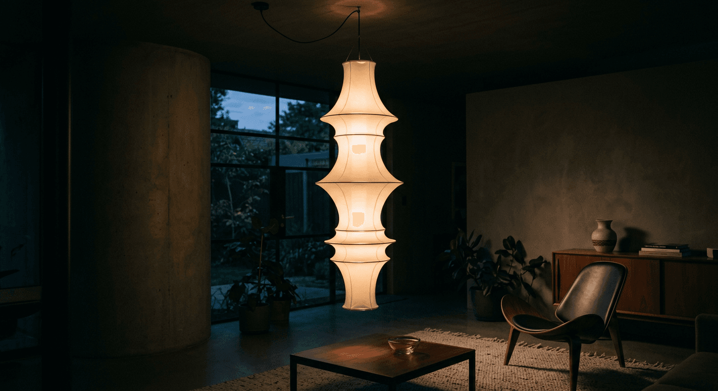 Die Poesie der Strumpfhose: Bruno Munari und die Entstehung der Falkland-Leuchte