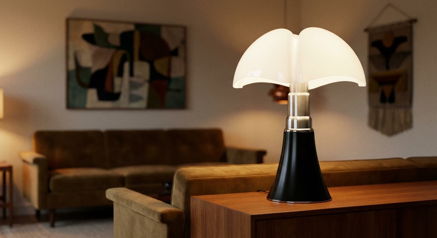 Die Fledermaus des Designs: Gae Aulenti und der Kult der Pipistrello-Leuchte